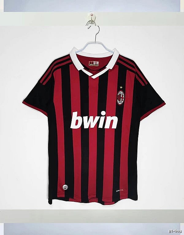 AC Milan Sport Retro soccer jersey Red Black Striped for Collection Drops