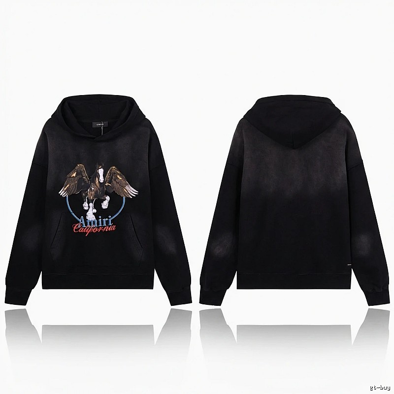 AMIRI Pegasus Retro Black Hoodie