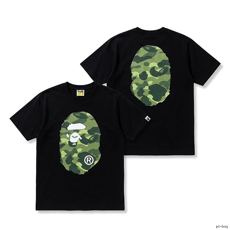 Bape camouflage style black T-shirt
