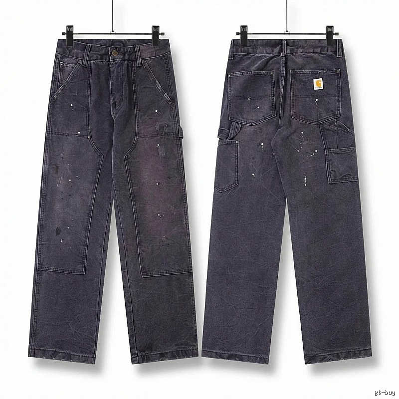 Carhartt workwear-style dark denim jeans