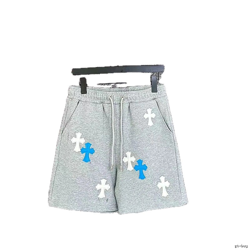 Chrome Hearts Cross Trendy Brand Grey Shorts