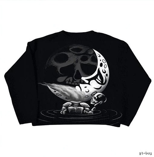 Sport Anime graphic sweater Black Knit Top for Warm Weather