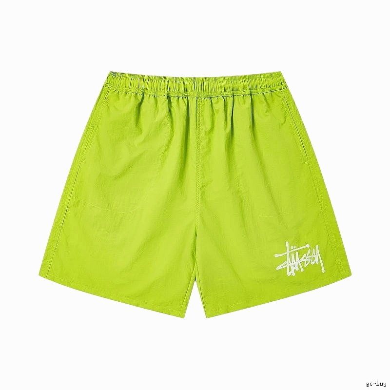 Stussy Classic Logo Street Style Fluorescent Green Shorts