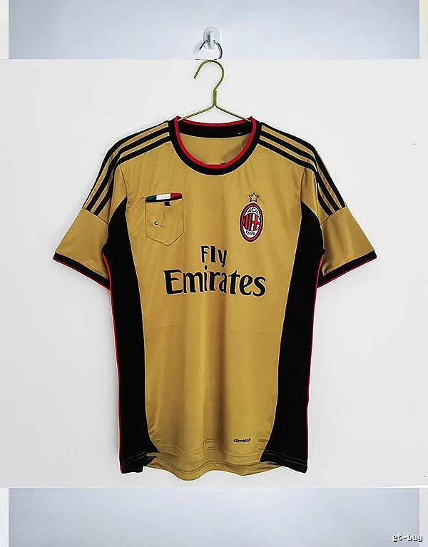 AC Milan Travel Retro soccer jersey Red Black Striped with Soft Visual Tone