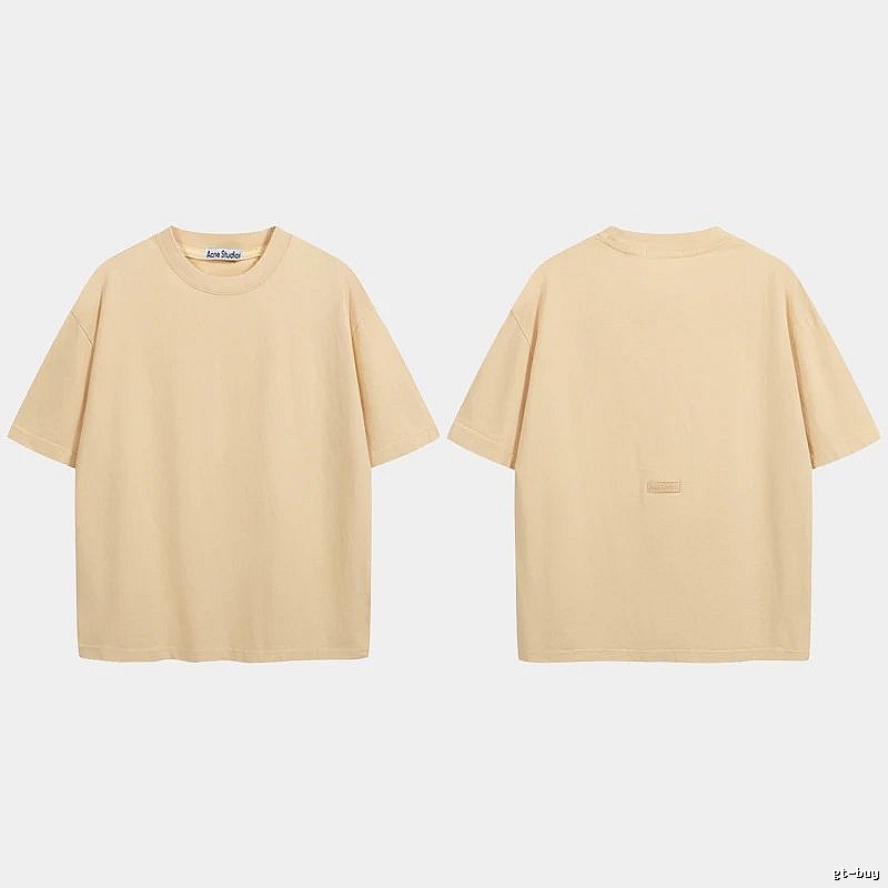 Acne Studios 2090-80 Yellow Style Ac908040 Stockholm Logo T-Shirt Match Day