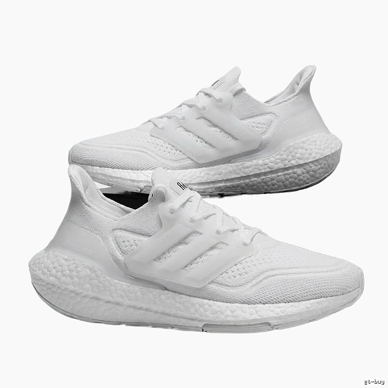 Adidas minimalist style white running shoes