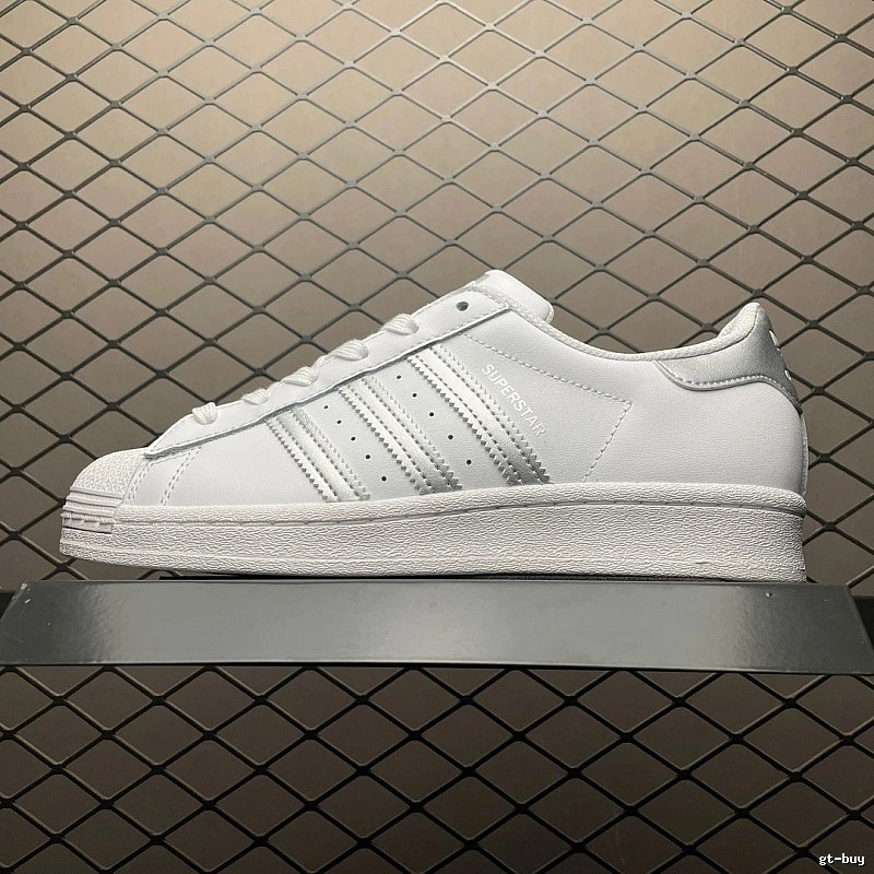 Adidas Shell-Toe Sneakers in White with Padded Heel Tab