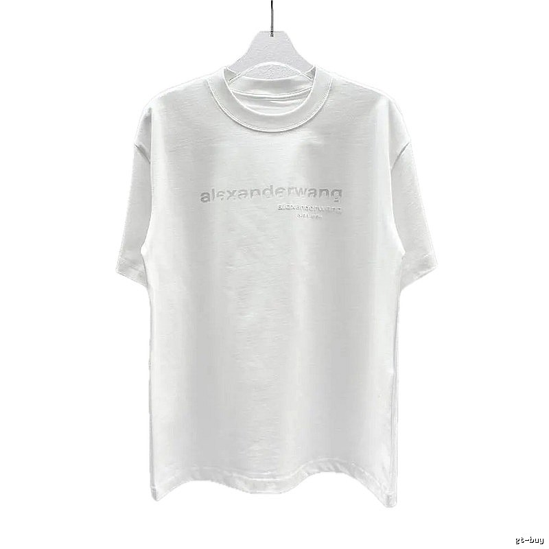 Alexander Wang Letter Print Casual Style White T-Shirt