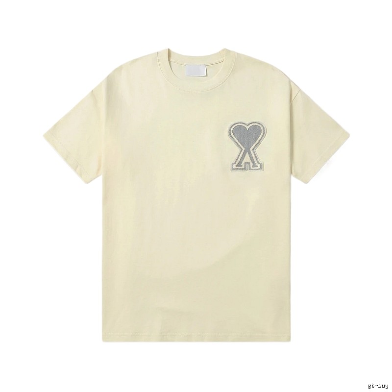AMI Love Embroidery Minimalist Style T-shirt