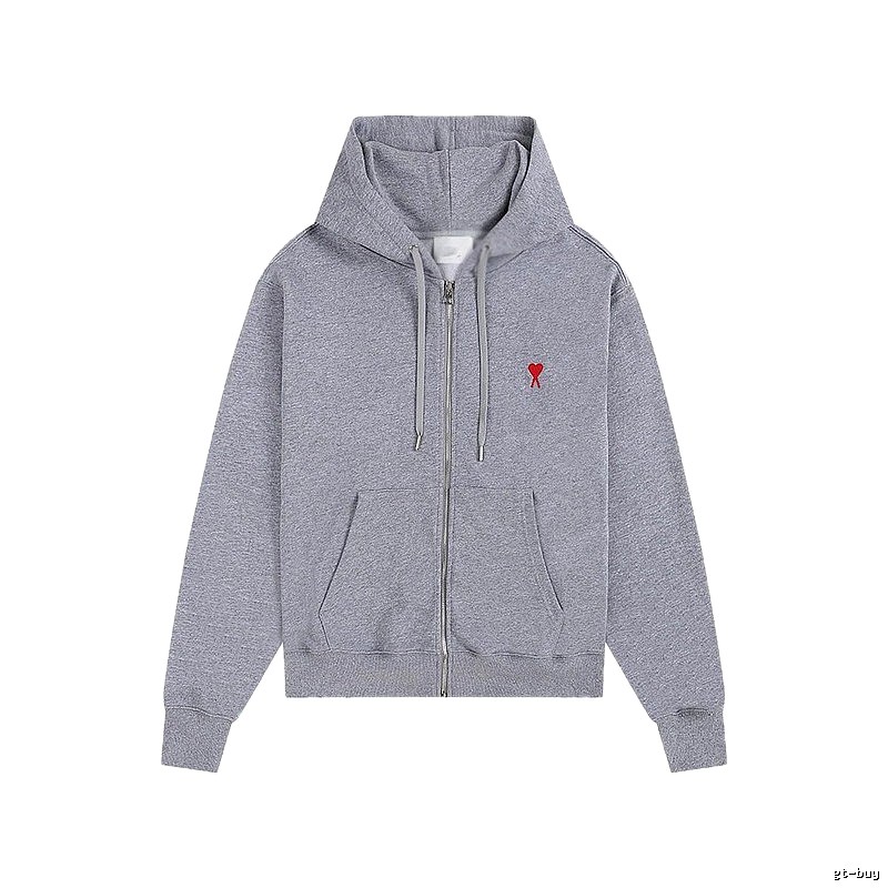 Ami Love Series Trendy Brand Grey Hoodie
