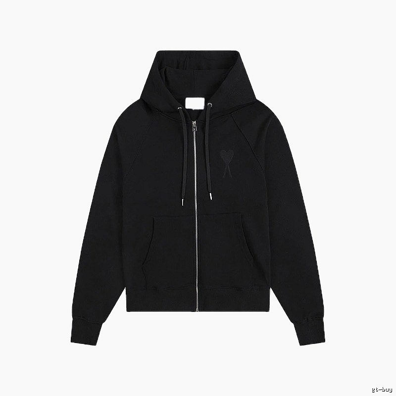 AMI Love Simple Style Black Hoodie