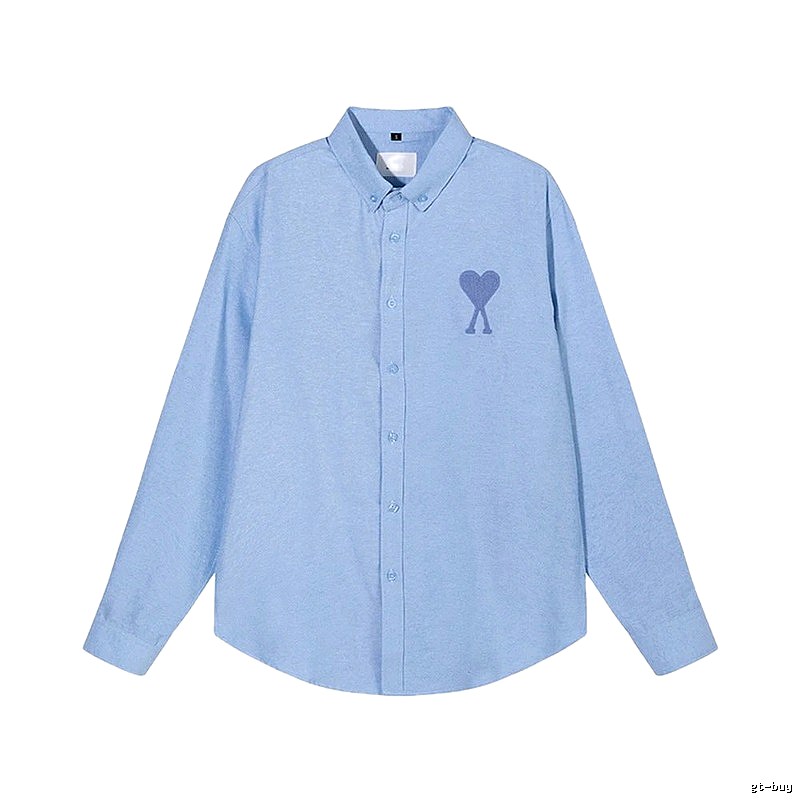 AMI Love Simple Style Blue Shirt