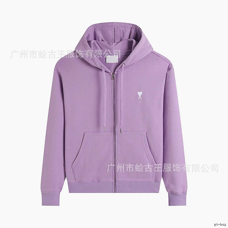AMI Love Simple Style Purple Hoodie