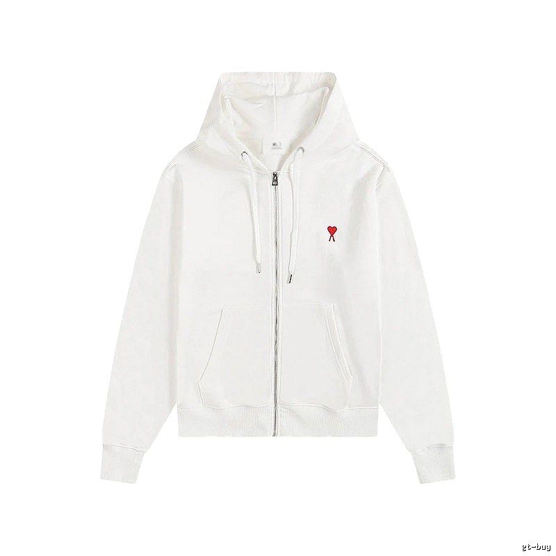 AMI Love Simple Style White Sweatshirt