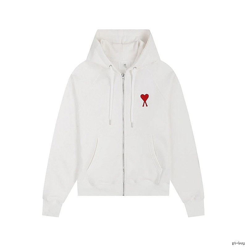 AMI Love Simple White Hoodie