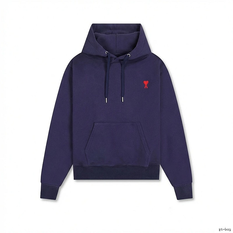 AMI Minimalist Style Navy Blue Sweatshirt