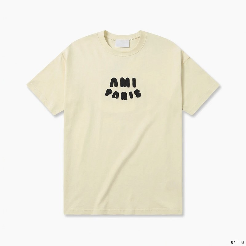 AMI Paris Casual Style Off-White T-shirt