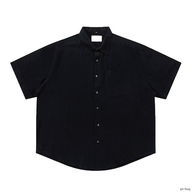 AMI series short-sleeved shirts in black