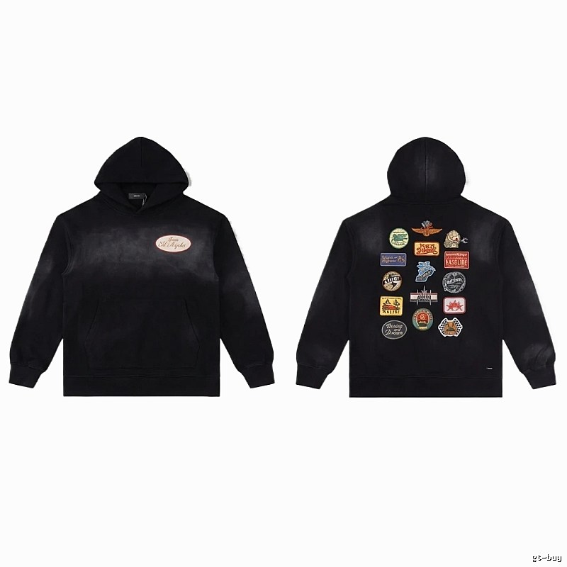 AMIRI Badge Style Black Hoodie