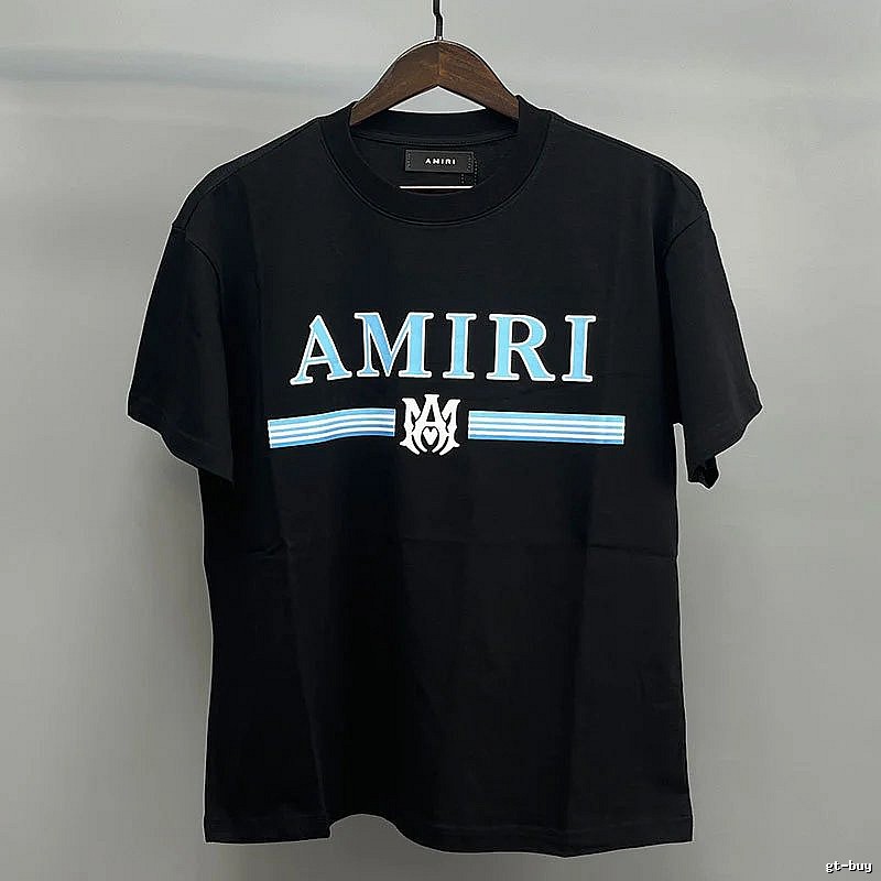Amiri Black Blue Records Graphic T-Shirt Clean Finish