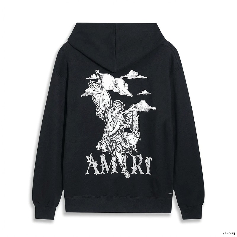 AMIRI Black Sweatshirt with Angel Print