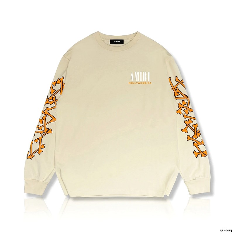 AMIRI Bone Pattern Trendy Cool Beige Sweatshirt