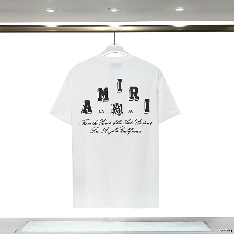 Amiri Daily Graphic T-shirt White Blue Amiri with Visual Detail