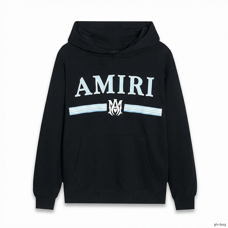 AMIRI letter-printing style black sweatshirt