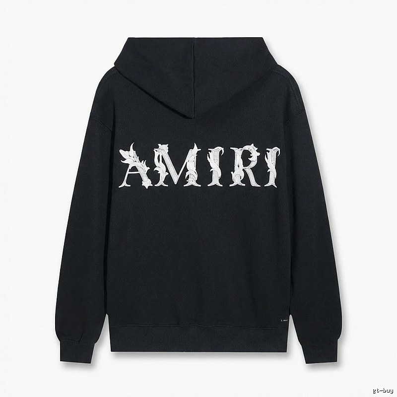 AMIRI letter-style black hoodie