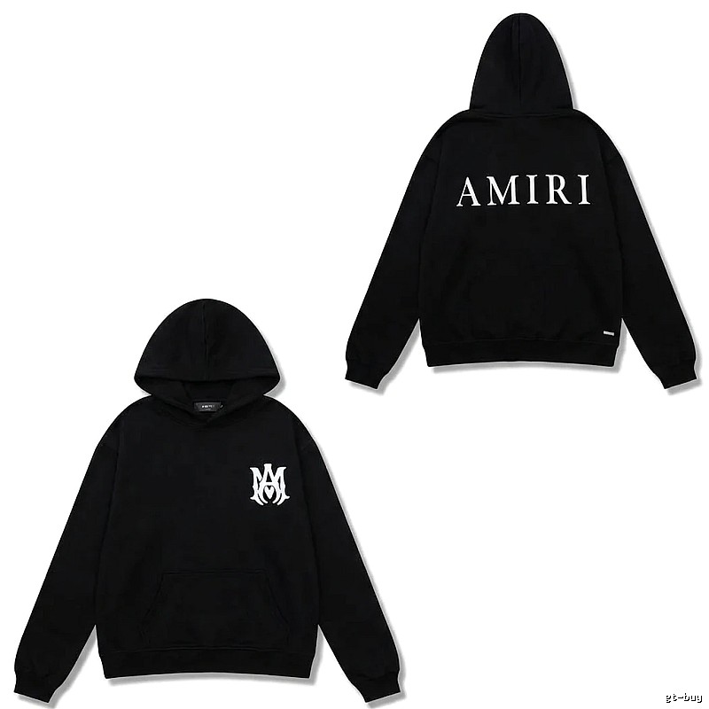 AMIRI minimalist style black hoodie