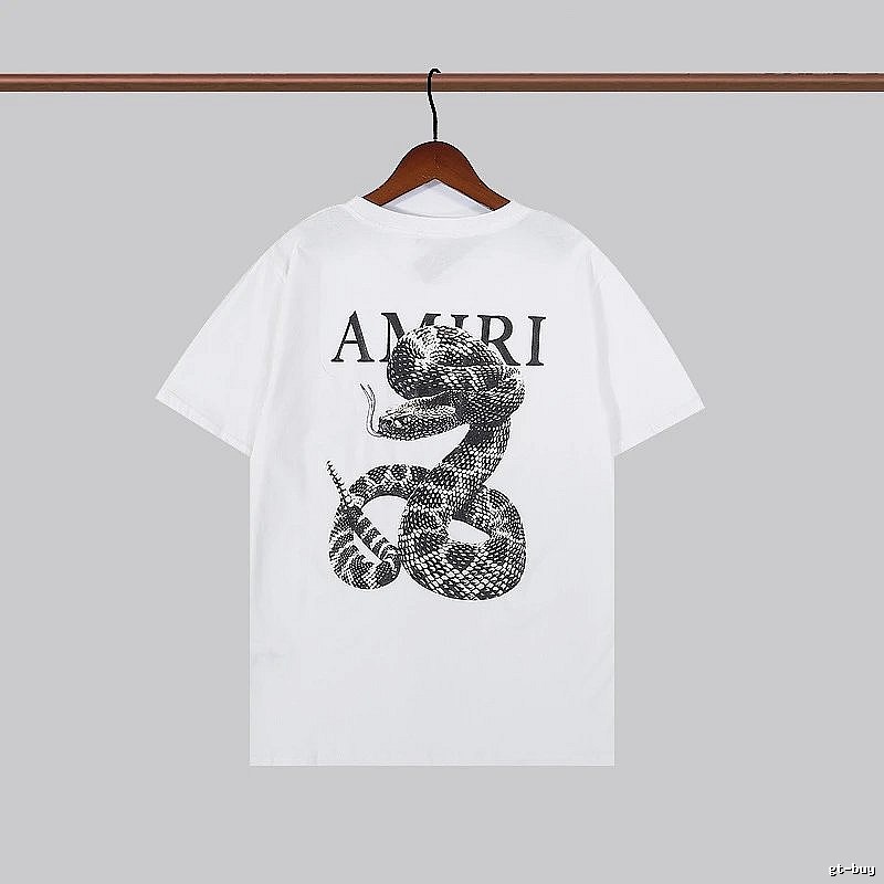 Amiri Resort Graphic T-shirt White Blue Amiri for Travel Looks