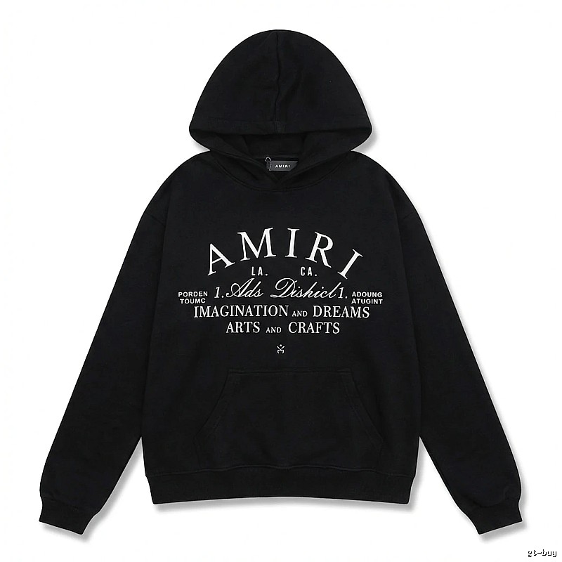 AMIRI retro-style black hoodie