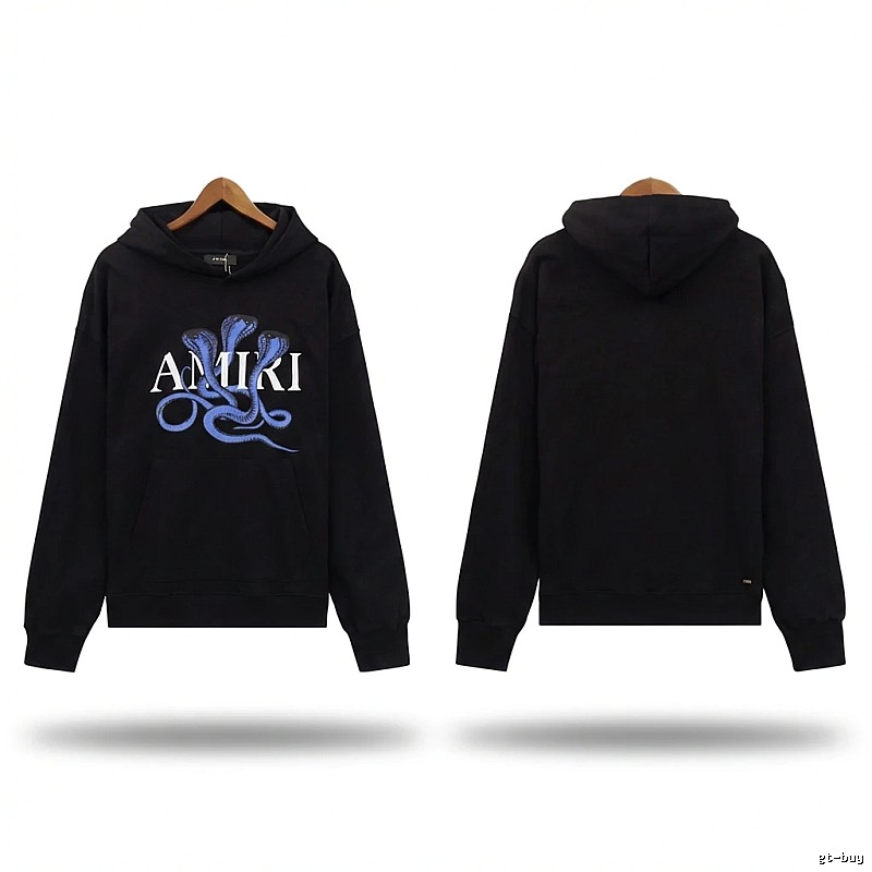 AMIRI Snake Pattern Trendy and Cool Black Sweatshirt