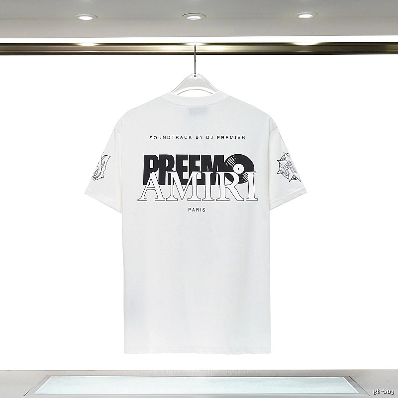 Amiri Sport Graphic T-shirt White Blue Amiri for Warm Weather