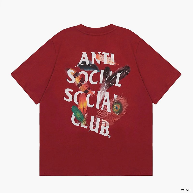 Anti Social Social Club Logo Detail Logo T-shirt Black Orange Anti with Relaxed Feel
