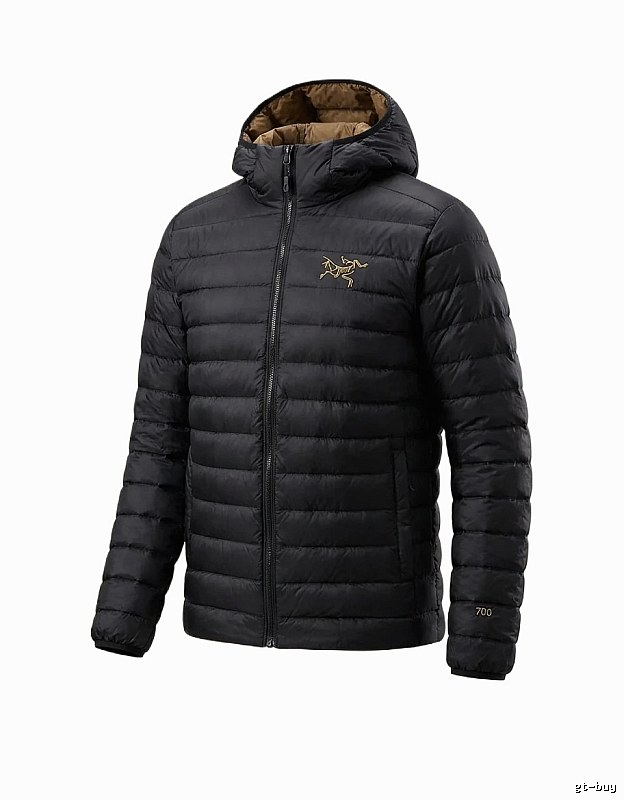 Arc'teryx lightweight trendy black down jacket