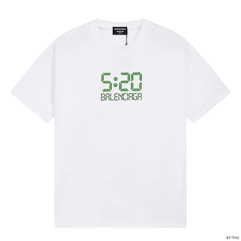 Balenciaga 5:20 Printed Trendy White T-Shirt
