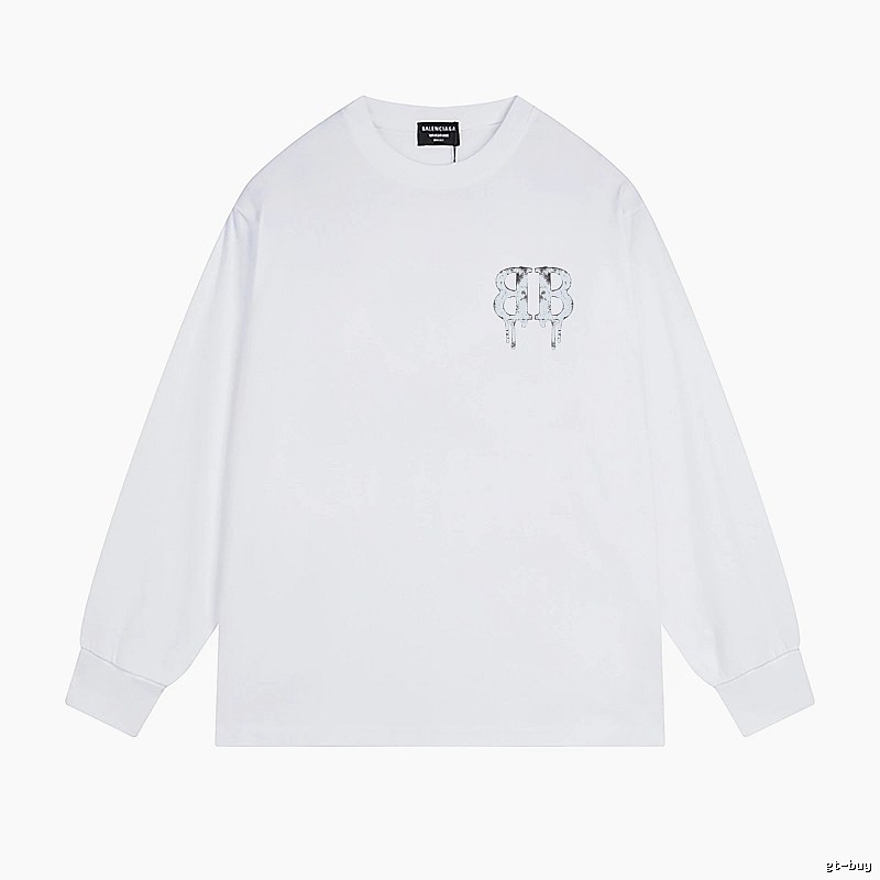 Balenciaga BB-style white sweatshirt