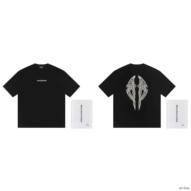 Balenciaga Double B Graffiti High Street Black T-Shirt