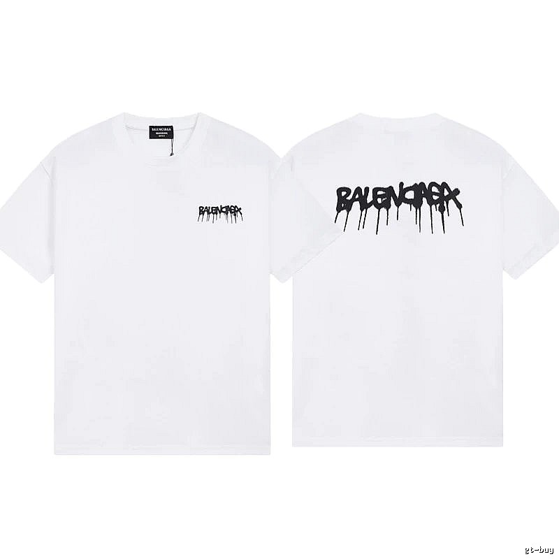 Balenciaga Graffiti Street Style White Short-sleeve T-shirt