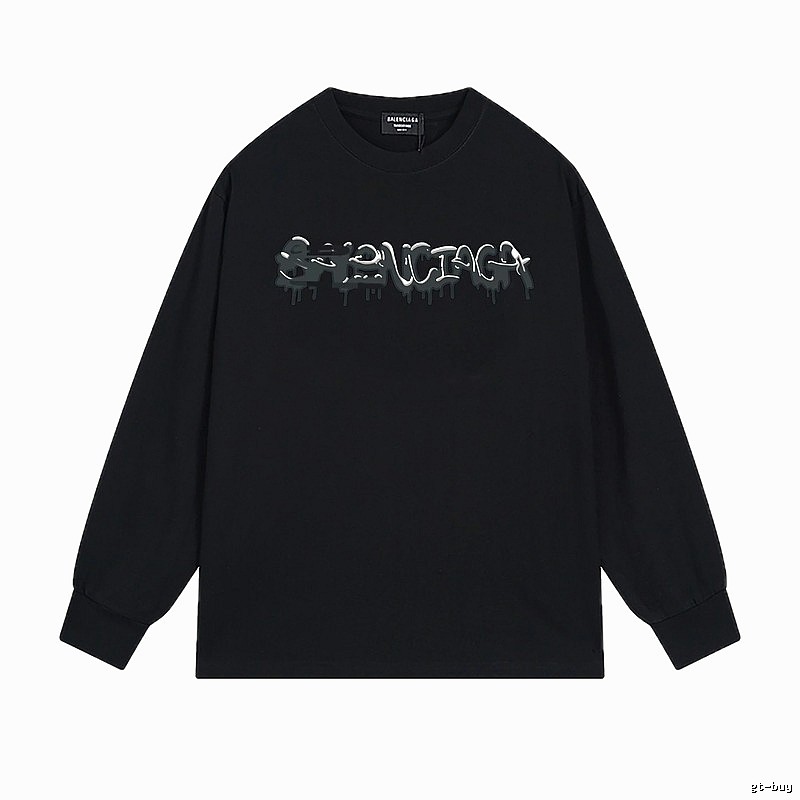 Balenciaga graffiti-style black long-sleeve