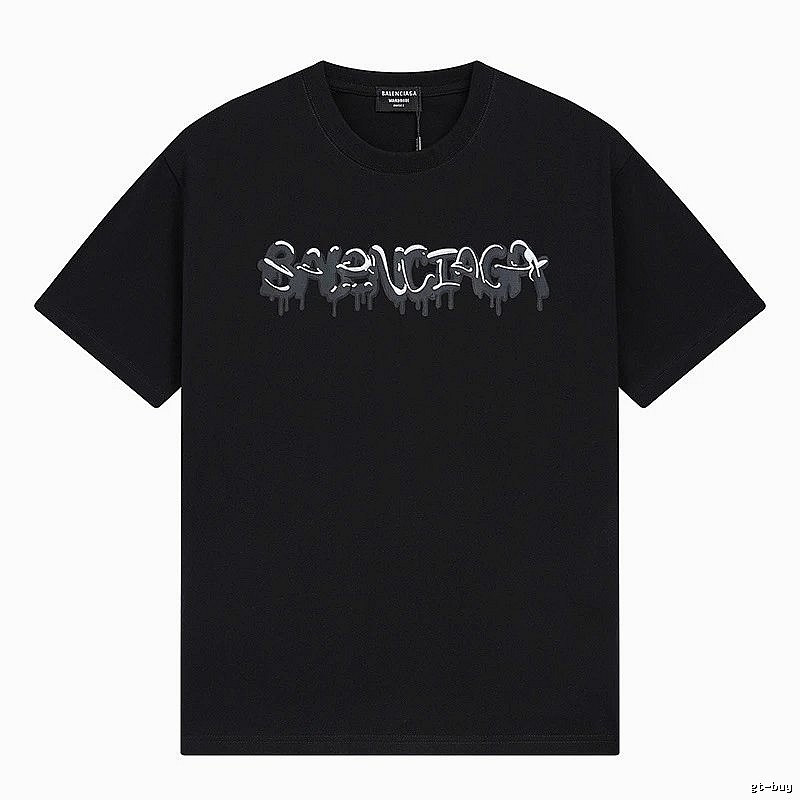 Balenciaga graffiti-style black T-shirt