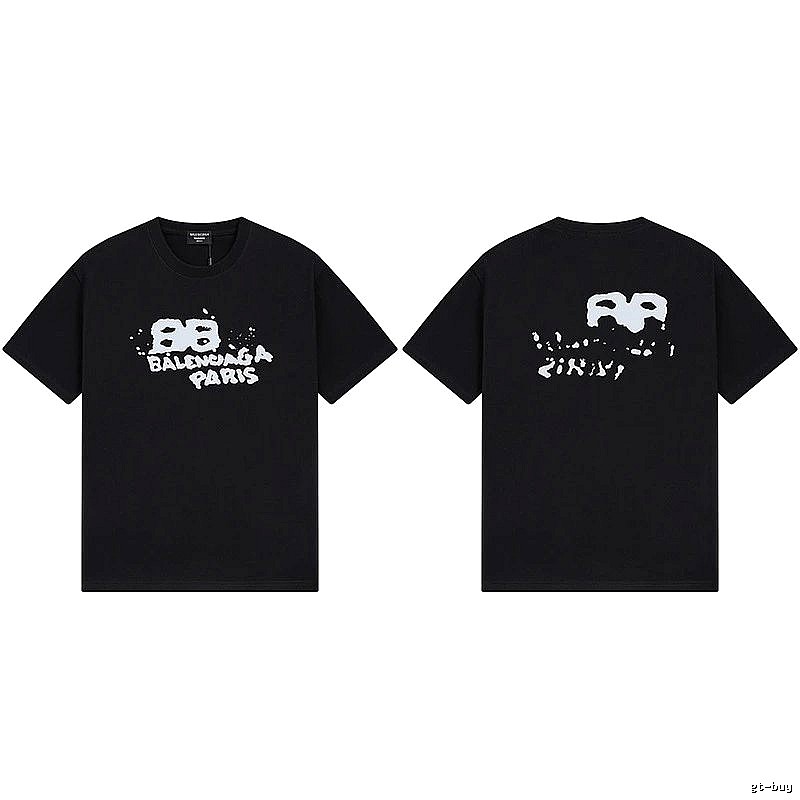 Balenciaga graffiti-style black T-shirt