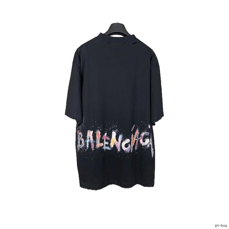 Balenciaga graffiti-style black T-shirt