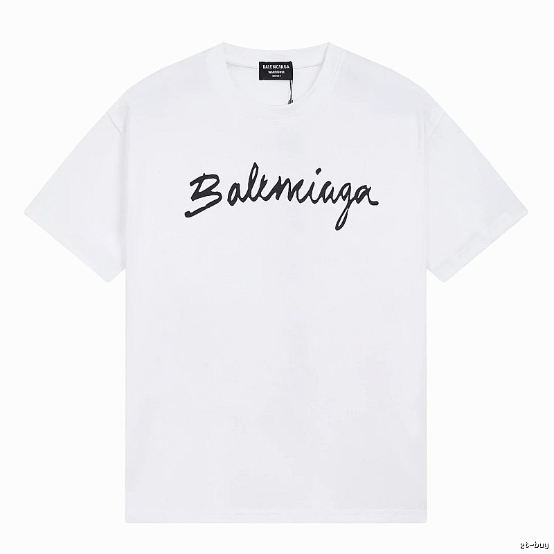Balenciaga Handwritten Signature Casual White T-shirt