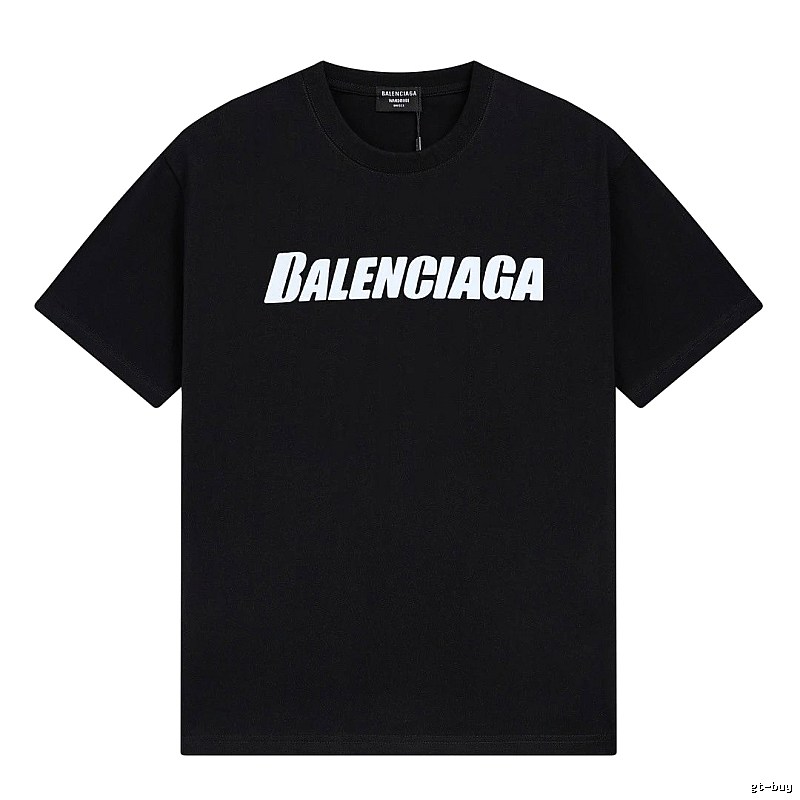 Balenciaga Letter Print Street Style Black T-Shirt