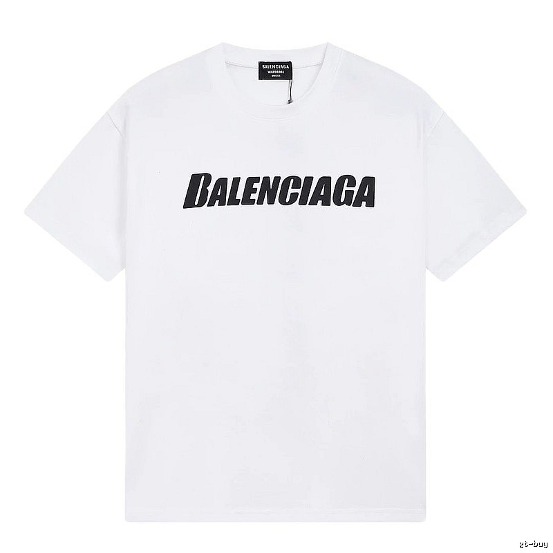 Balenciaga Letter Print Trendy White T-Shirt
