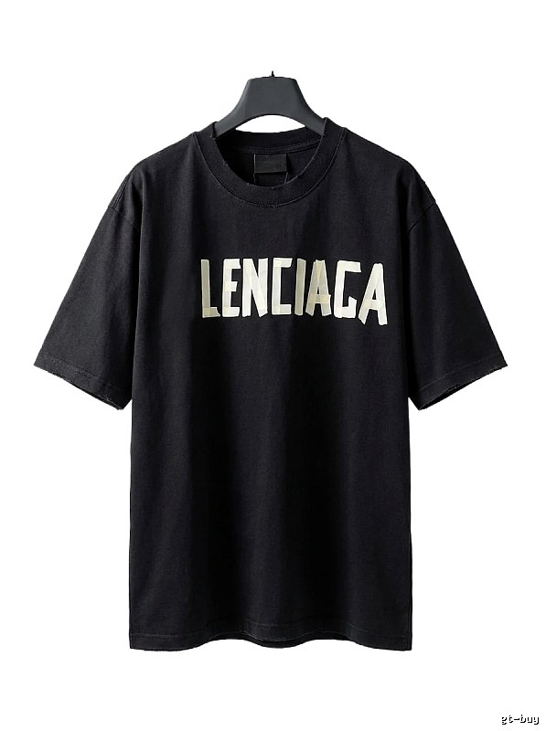 Balenciaga letter-style black T-shirt