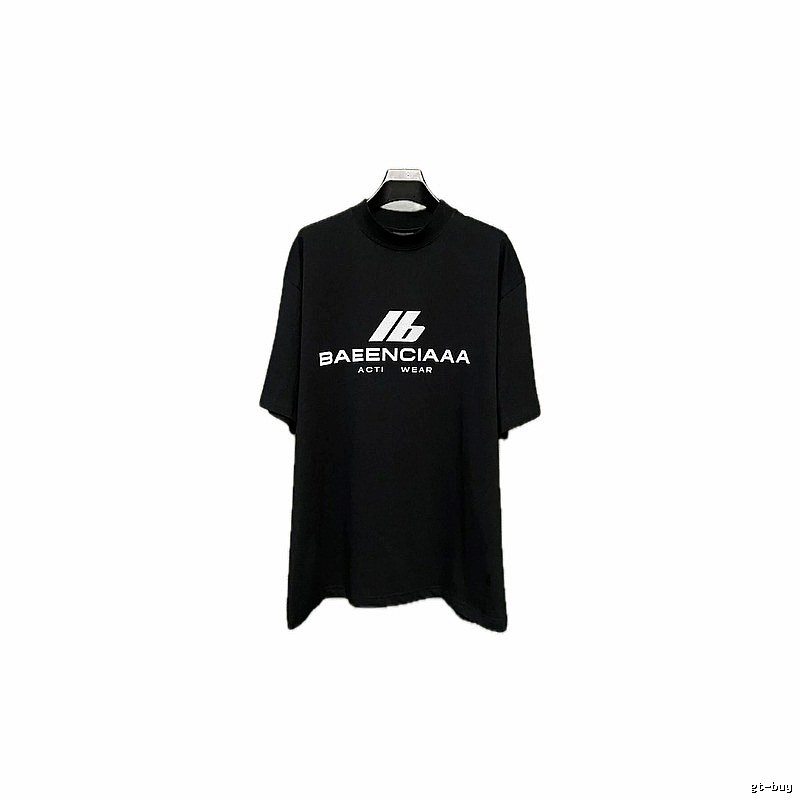 Balenciaga letter-style black T-shirt