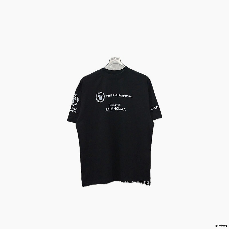 Balenciaga letter-style black T-shirt
